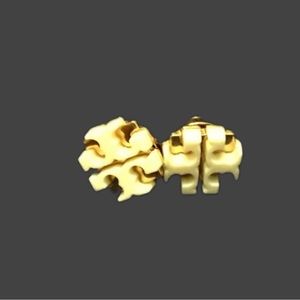 Tory Burch Signature Double “T” Earrings- Off White